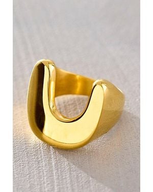 Free People Atelier Cg Lustiano Horseshoe Ring - Metallic