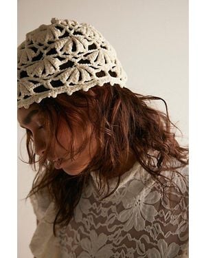 Free People Cora Crochet Cap - Brown