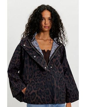 Apparis Sky Leopard Windbreaker Jacket - Black
