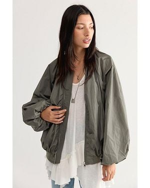 Agolde Raffi Bomber Jacket - Brown