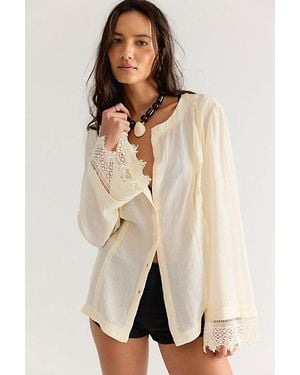 Free People Donni Blouse - Natural