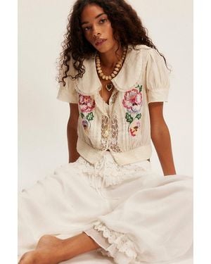 Free People Vintage Whimsy Blouse - Natural