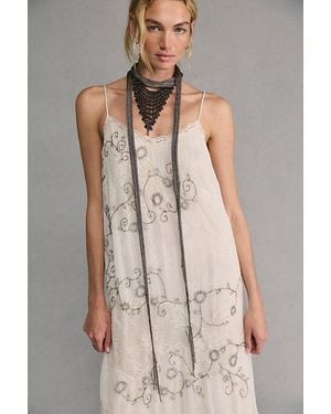 Free People Drippy Sequin Scarf - Gray