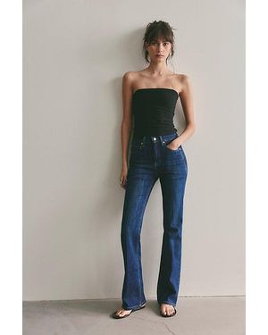 Free People Double Knot High-Rise Straight Bootcut Jeans - Natural