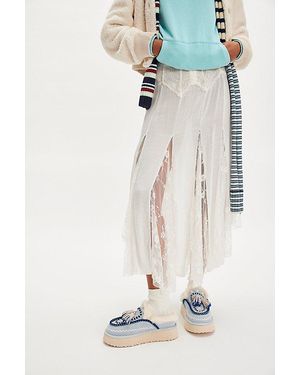 Nan-Ku Couture Nordic Shearling Slip-Ons By - Blue