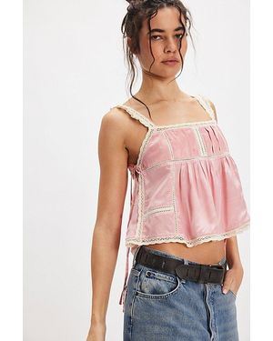 Free People Milah Lace Tank Top - Red