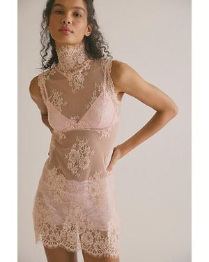 Free People One More Time Mini Slip Dress - Natural