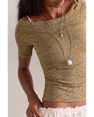 Free People Smooth Talking Off-The-Shoulder Top - Brown