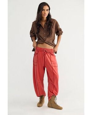 Free People Kaiden Barrel Pants - Red