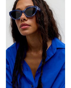 Free People Linda Classic Cat Eye Polarized Sunglasses - Brown