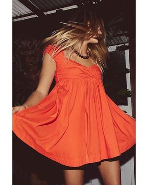 Free People Sunbeam Mini Dress - Orange
