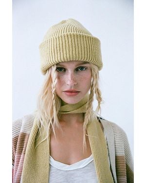 CLÒIMH Chunky Soft Wool Beanie Hat - Metallic
