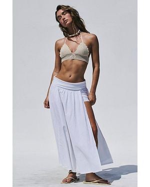 free-est Monae Convertible Cotton Midi Skirt By - Brown