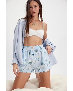 Free People We The Free Day To Day Floral Boxers - Blue