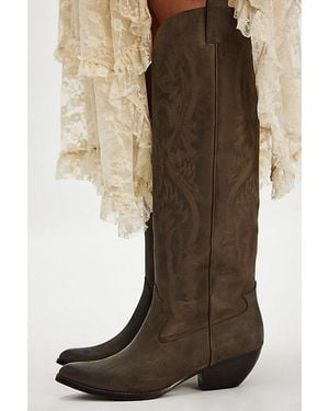 Jeffrey Campbell Finn Tall Western Boots By - Natural