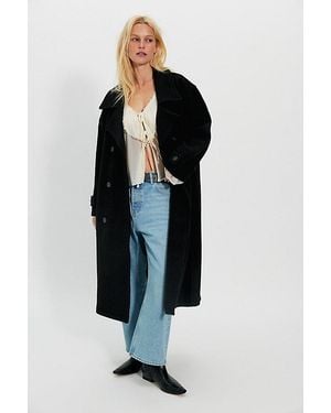 Free People Alter Ego Wool Coat Jacket - Black