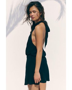 free-est Sandshell Linen Drea Mini Dress By - Black