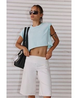 Fp Movement Hot Shot Cropped Tee - Gray