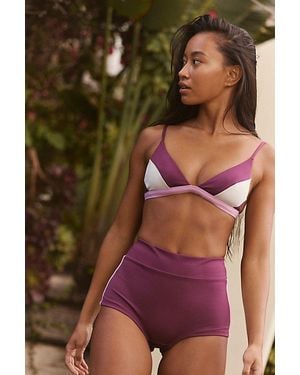 Rhythm Piper Triangle Crop Surf Top - Green