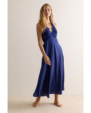 Intimately By Free People Petal Party Midi Slip Dress By - Blue