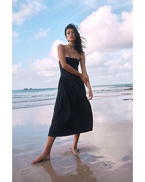 free-est Onda Drop-waist Tube Midi - Blue