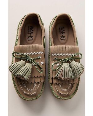 Nan-Ku Couture Scandi Tassel Moccasins - Brown