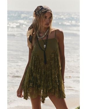Intimately By Free People Sunday Candy Mini Slip By - Green