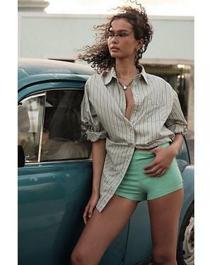 free-est My Little Stretch Linen Micro Shorts By - Multicolour