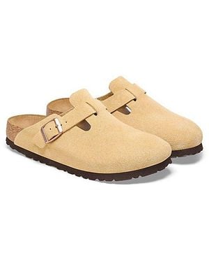 Birkenstock Leather Boston Clogs - Natural