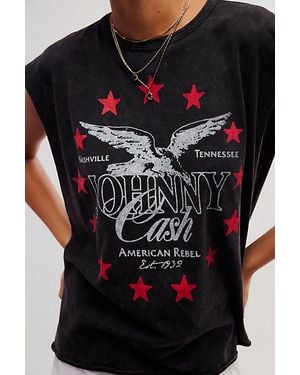 Daydreamer Johnny Cash Muscle Tank - Black