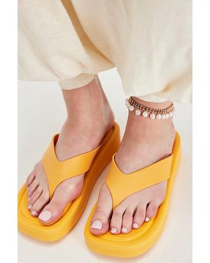 Jeffrey Campbell Darcie Platform Flip Flops By - Orange