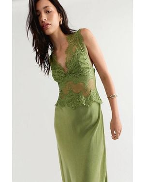 Third Form Visions Lace Maxi Dress - Green