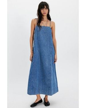 Free People Miko Denim Midi Dress - Blue