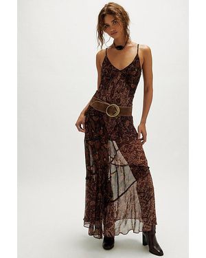 Nigel Preston Paisley Patch Maxi Dress - Brown