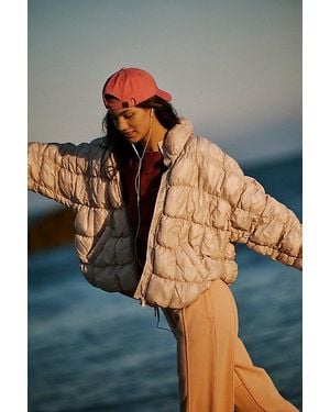 Fp Movement Scrunchy Glossy Pippa Packable Puffer Jacket - Blue