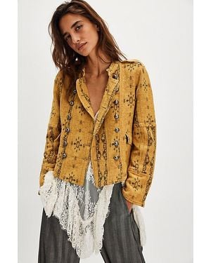 Free People Lotty Jacquard Band Jacket - Multicolor