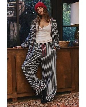 Free People Long Weekend Pj Set - Black
