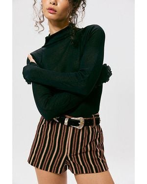 Anna Sui Pinstripe Shorts - Green