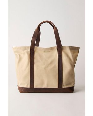 L.L. Bean L. L.Bean Leather Trim Tote - Natural