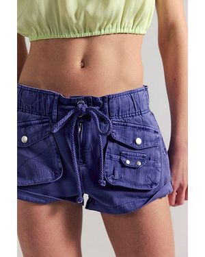 Free People Waimea Slouchy Solid Shorts - Green