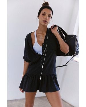 Fp Movement Hot Shot Henley Romper - Black
