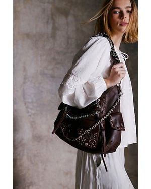 Free People Embellished Ledger Bag - Grey