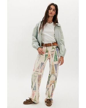 Mother The Maven Sneak Printed Jeans - Multicolor