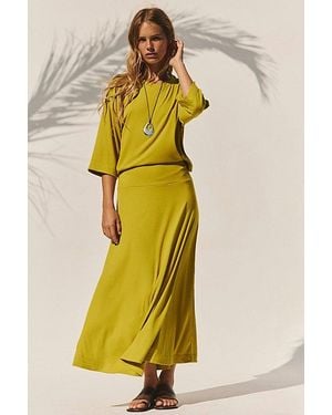 free-est Good Feels Maple Midi Dress By - Yellow