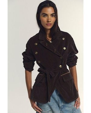 Free People Augusta Velvet Jacket - Black