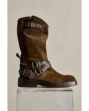 Free People We The Free Janey Engineer Boots - Blue