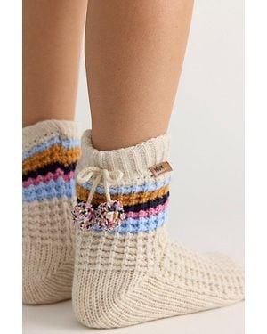 Muk Luks Waffle Short Cottage Socks By - Blue