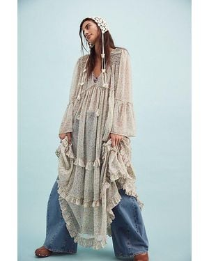 Free People Weeping Willows Maxi Dress - Blue