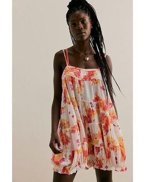Intimately By Free People Printed Crush & Blush Playsuit By - Multicolour