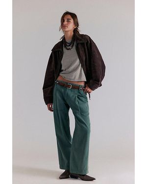 Free People Full Effect Utility Trousers - Blue